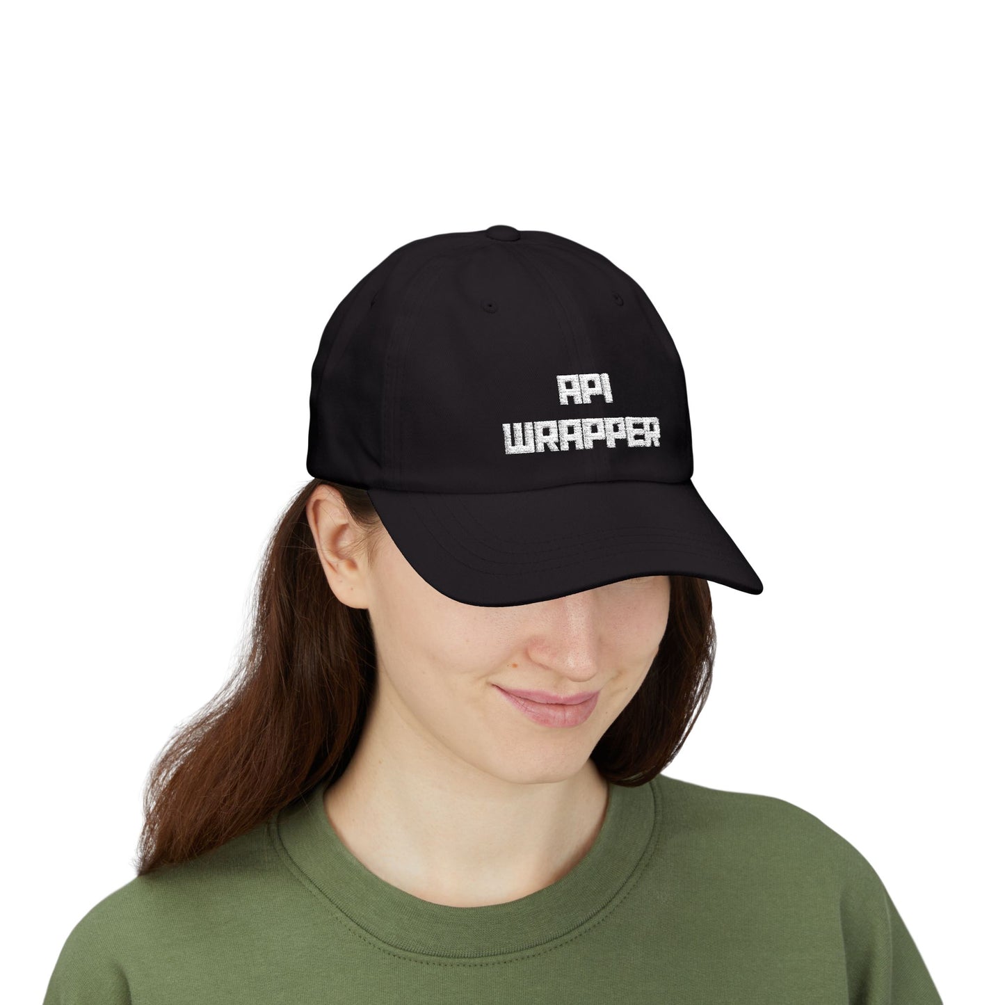 API Wrapper Classic Dad Cap - Stylish Black Hat for Programmers
