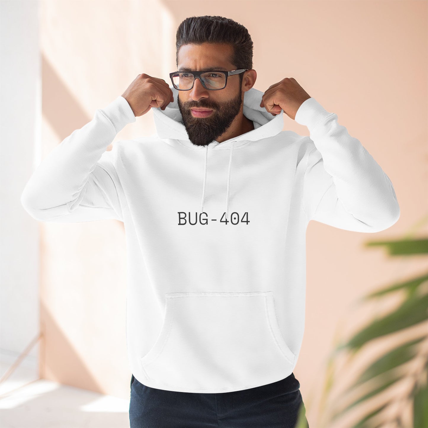 Tech-Inspired Three-Panel Hoodie - Unique Coding & Bug Theme